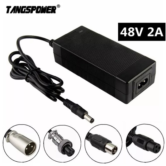 TANGSPOWER 48V 2A electric bike lead acid battery charger for 57.6V Lead-acid Battery e-bike Scooters Motorcycle Charger