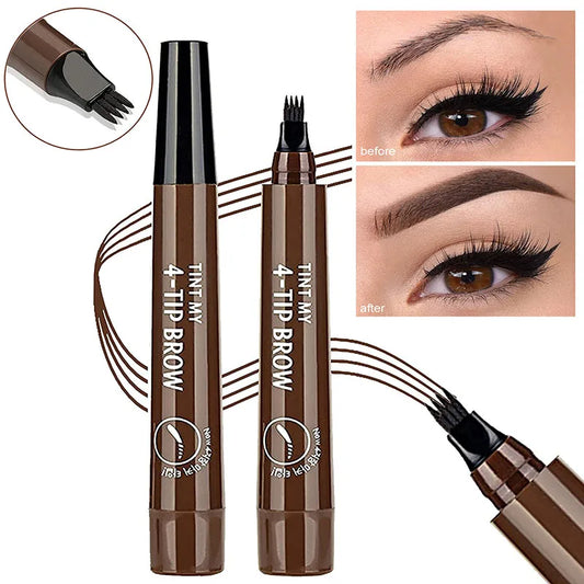 4 Point Eyebrow Pencil Waterproof Liquid Eyebrow Pencil Makeup Long Lasting Microblade Eyebrow Pencil Maquillajes Para Mujer
